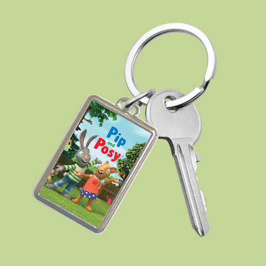 Pip and Posy Garden Pose Metal Keyring