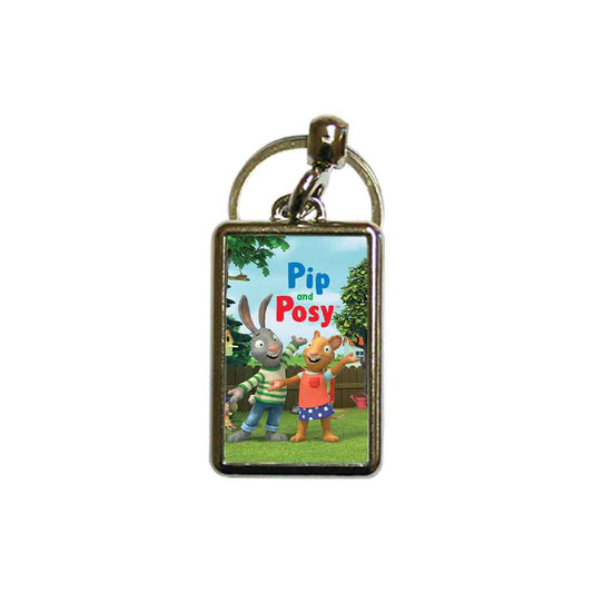 Pip and Posy Garden Pose Metal Keyring