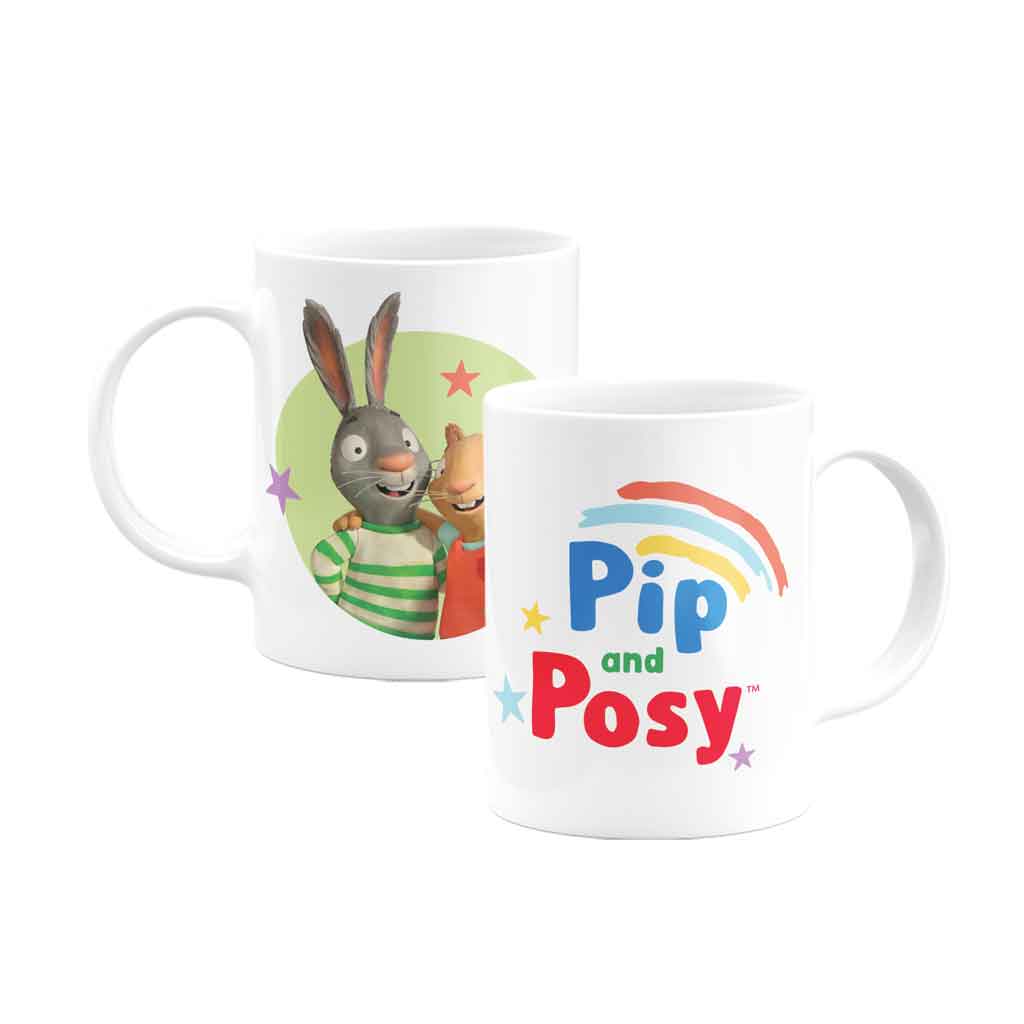 Pip and Posy Green Background Mug